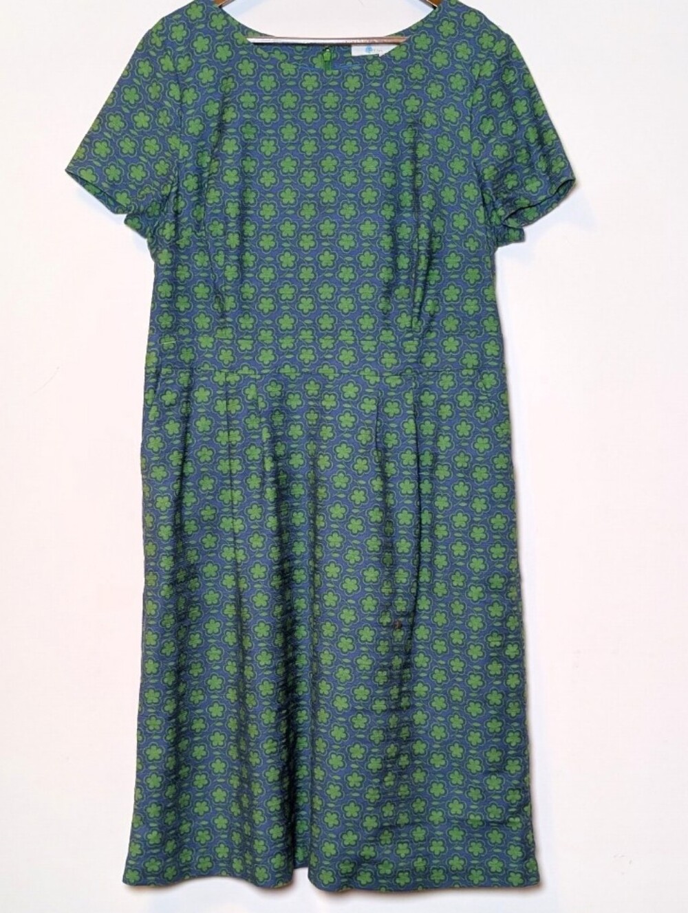 Boden Green Flower Patterned Shift Dress Career 14L